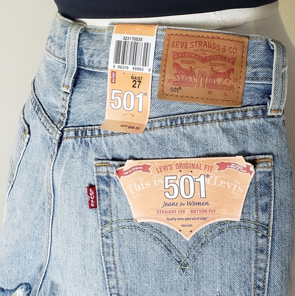 501 Levi's original womens shorts size 27 - Picture 3 of 3